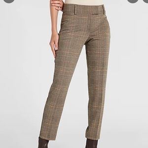 NWOT Express Brown Black Plaid Ankle Pant